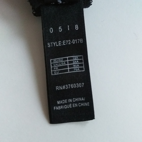 Elle MacPherson 34A Lace Black Silk Lace and Polka Dots Demi Bra - Picture 8 of 8